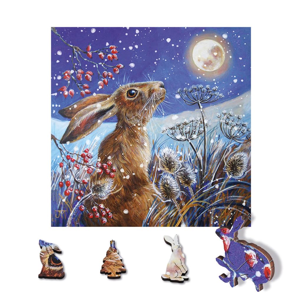 Wentworth Wooden Puzzles, Moon Gazing Hare - 250 Pcs Adult Jigsaw Puzzle