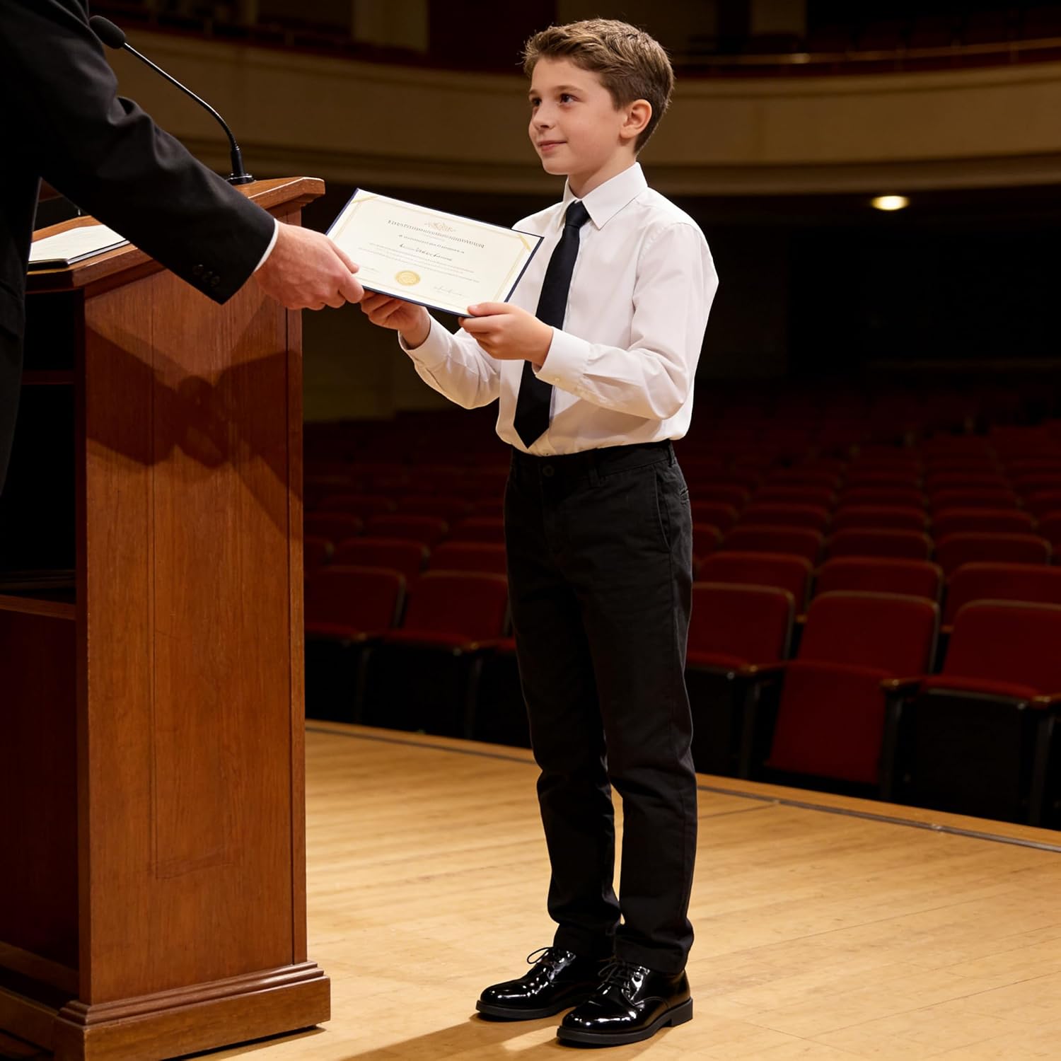 Bienzoe Boys School Uniform Pants: Kids Adjustable Waist Cotton Regular Slacks - Image 2