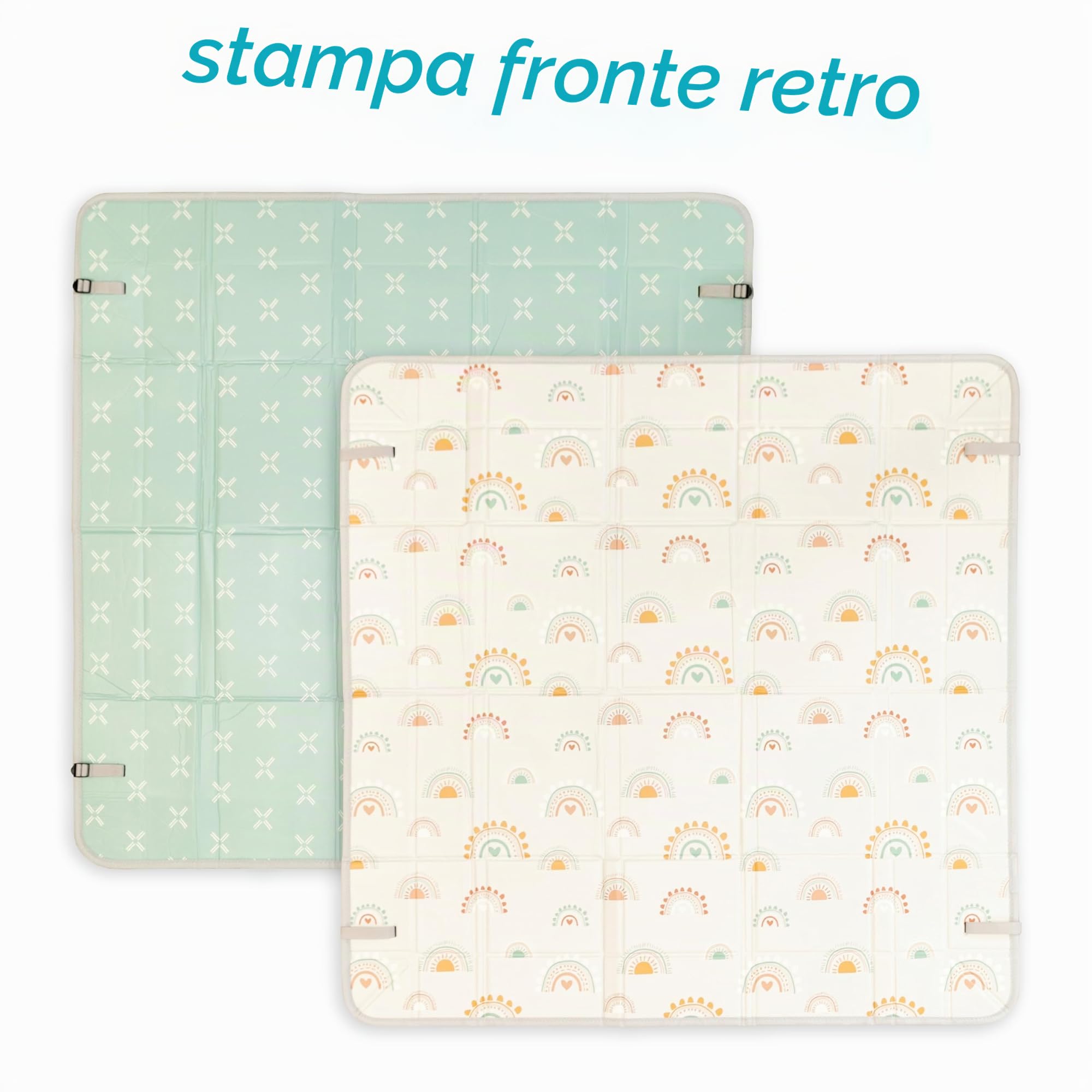 Infantino Foldable Soft Foam Mat, Extra Large Double-Sided Baby Play Mat, Non Slip Crawling for Infants & Toddlers