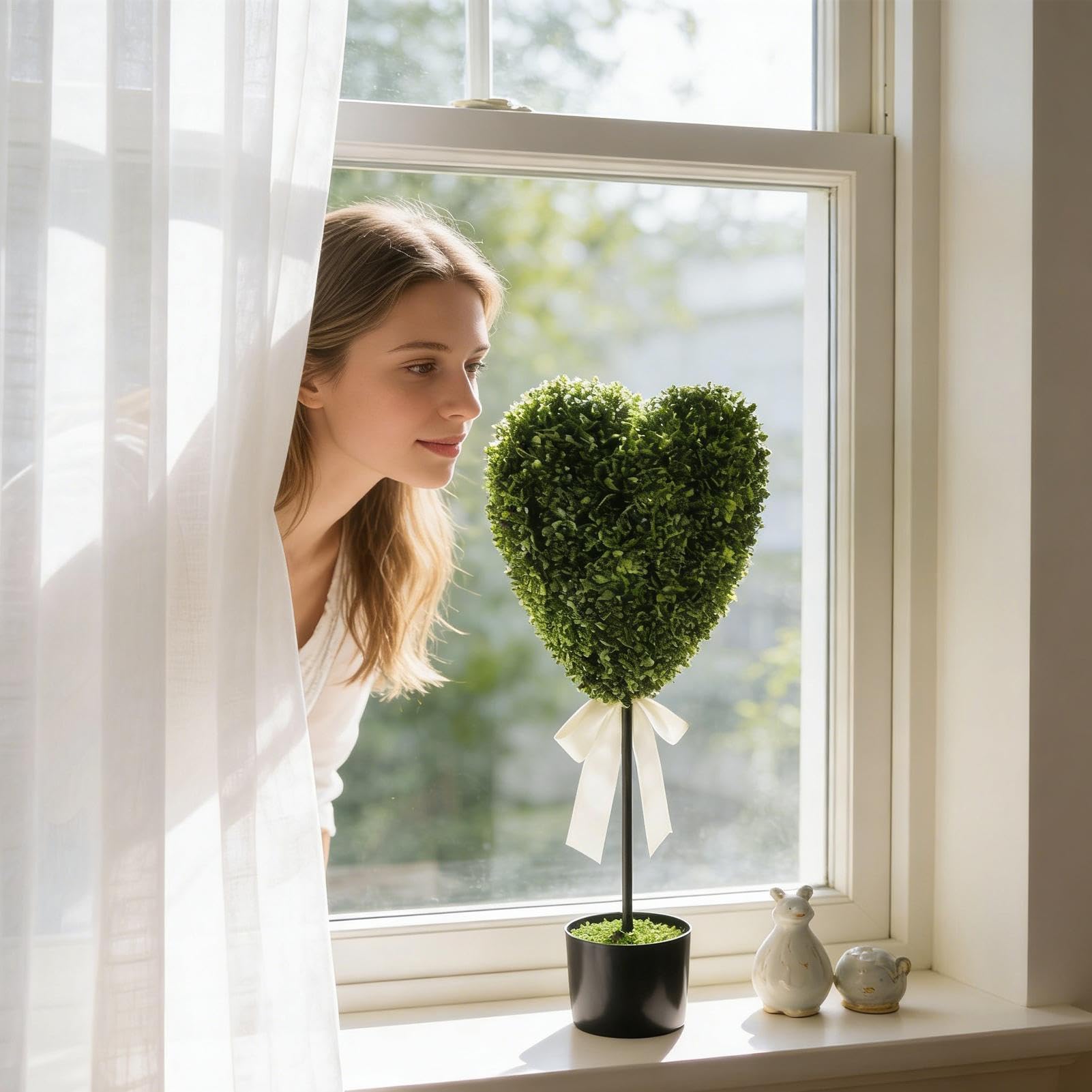 Plantas de San Valentín Corazón de Artificial para Maceta