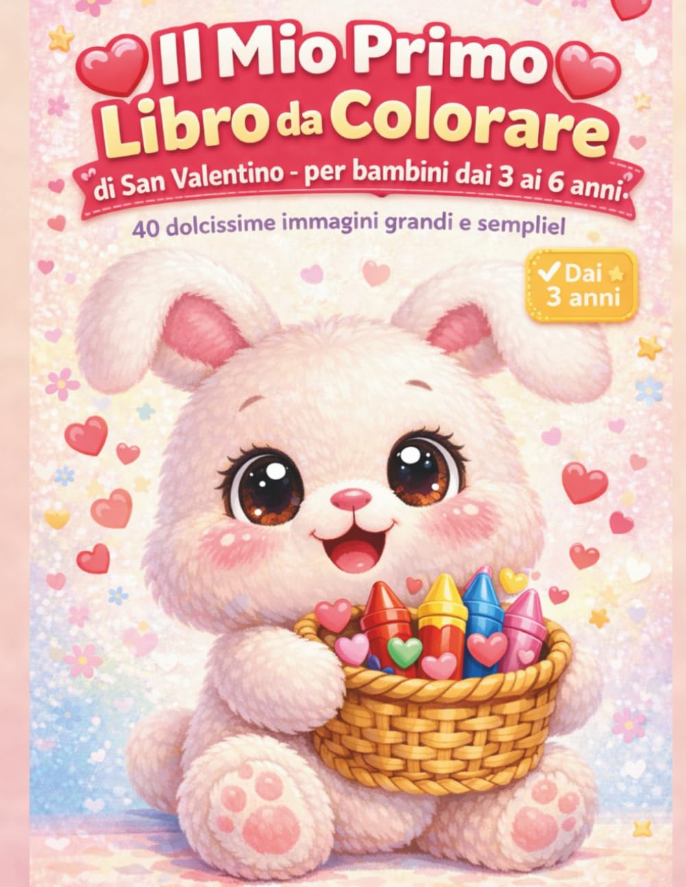 Il Mio Primo Libro da Colorare di San Valentino: Per bambini dai 3 ai 6 anni – 40 disegni grandi e semplici per colorare | Attività creative prescolari