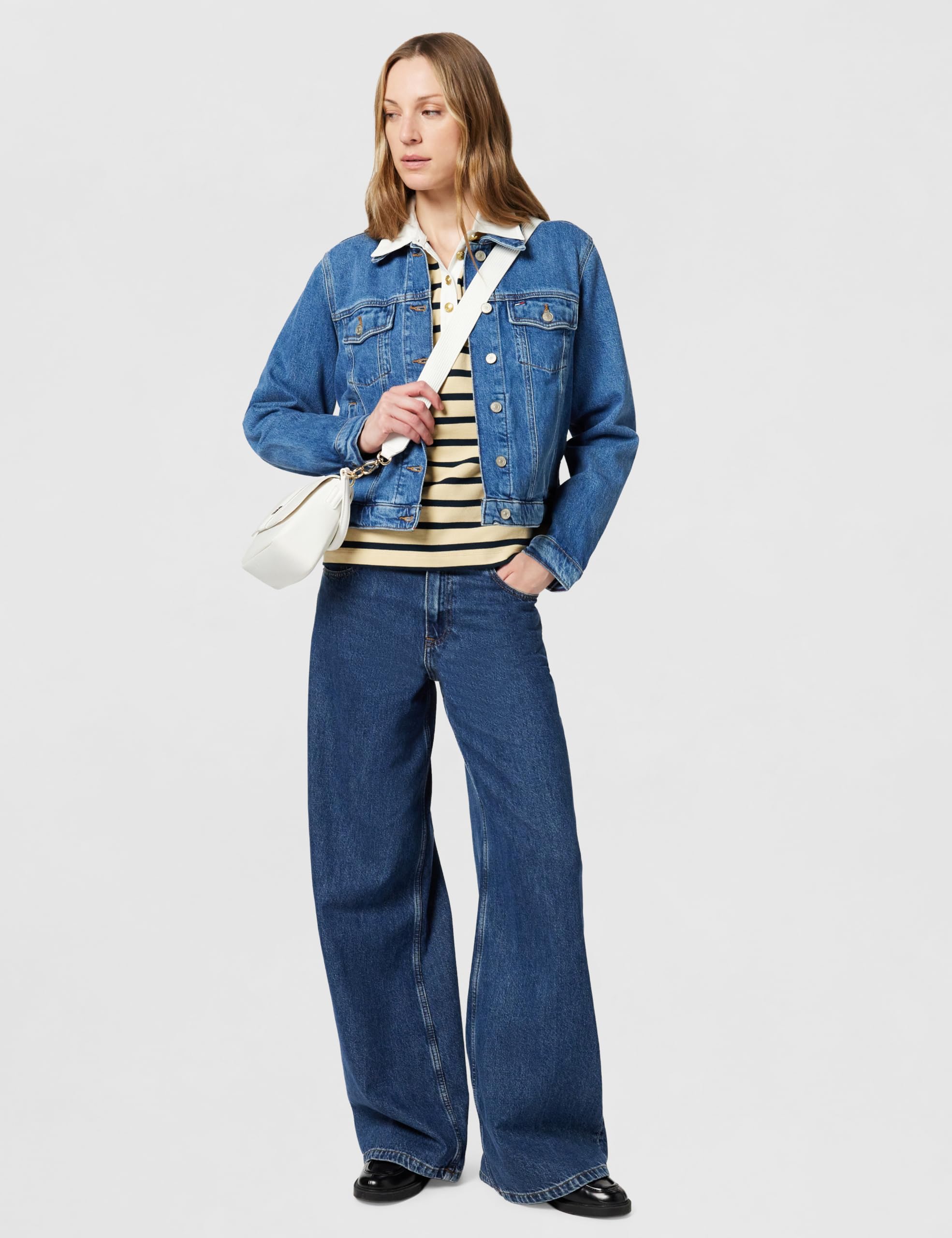 Tommy Hilfiger Jersey Mujer Gold Button Rugby Terry con Cuello francés