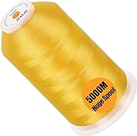 Vista 16 de New brothread - Bobina única de 5000 m de hilo de poliéster para máquina de bordar 40WT para máquinas comerciales y domésticas - Marigold