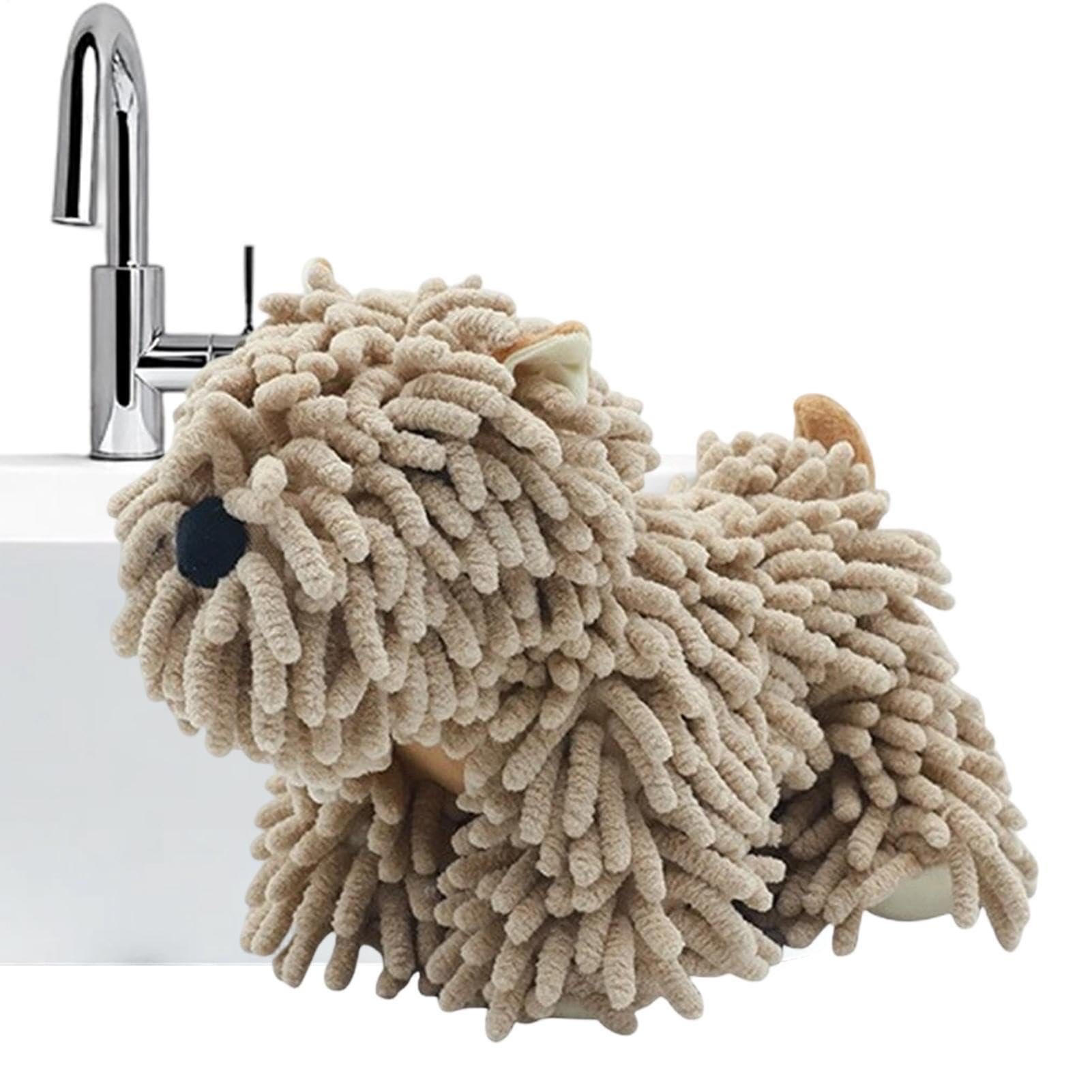 Toalla de microfibra animada con diseño de perro para baños, cocinas y viajes