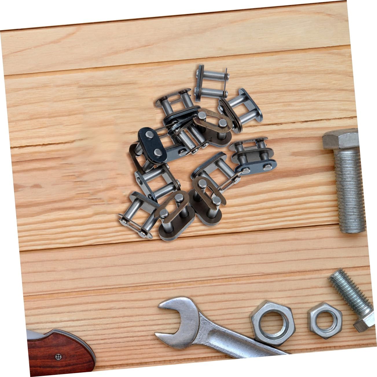 16pcs Standard Roller Chain Connecting Links Bike Chain Supplies Buckle Kit