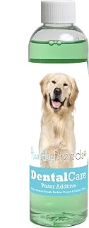 Healthy Breeds Dog Dental Care Water Additive for Golden Retriever - Helps Freshen Breath, Reduce Plaque & Control Tartar - Mint Flavor - 8 oz