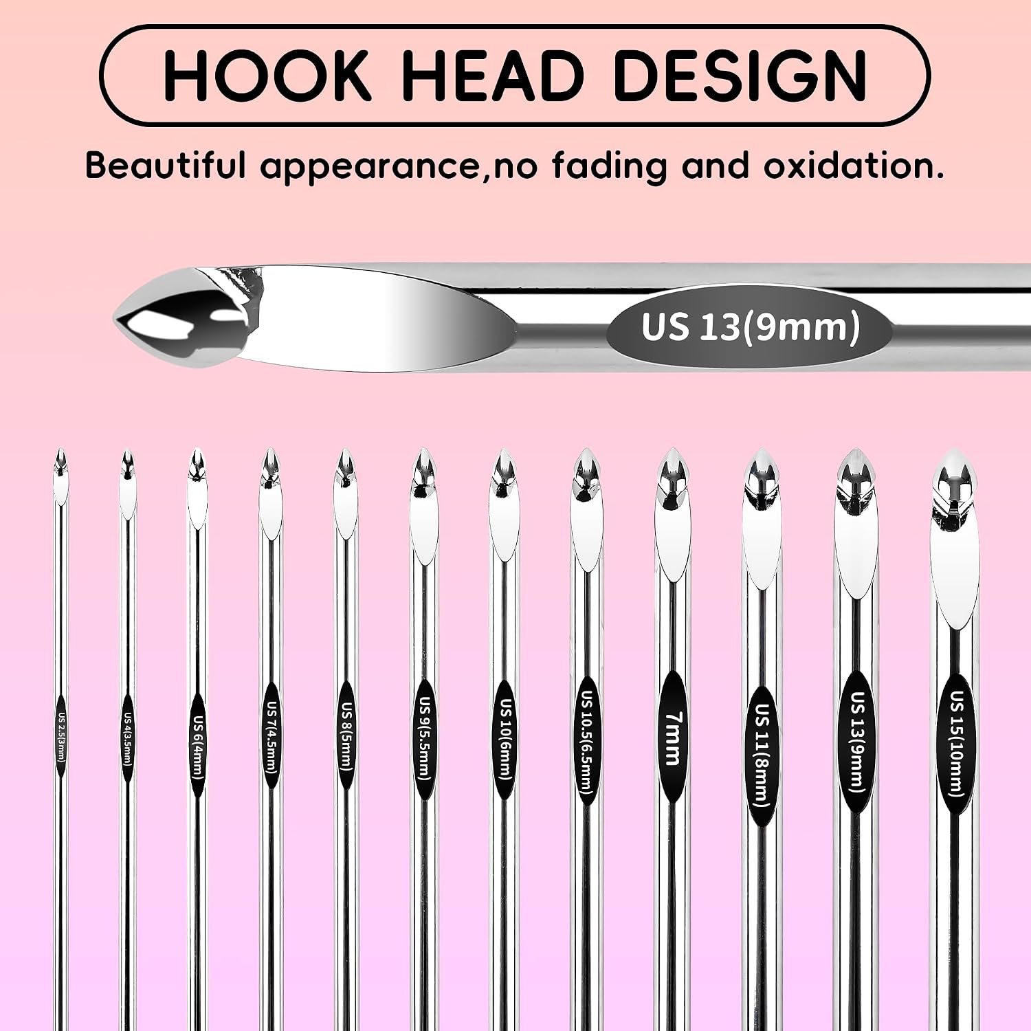 Tunisian Crochet Hooks Set - Tunisian Crochet Hook, Interchangeable Metal Tunisian Crochet Hooks Set with Cable, Tunisian Crochet Hooks, Nickel Plated Aluminum, Ergonomic 3mm-10mm, 26-Piece Set-Purple