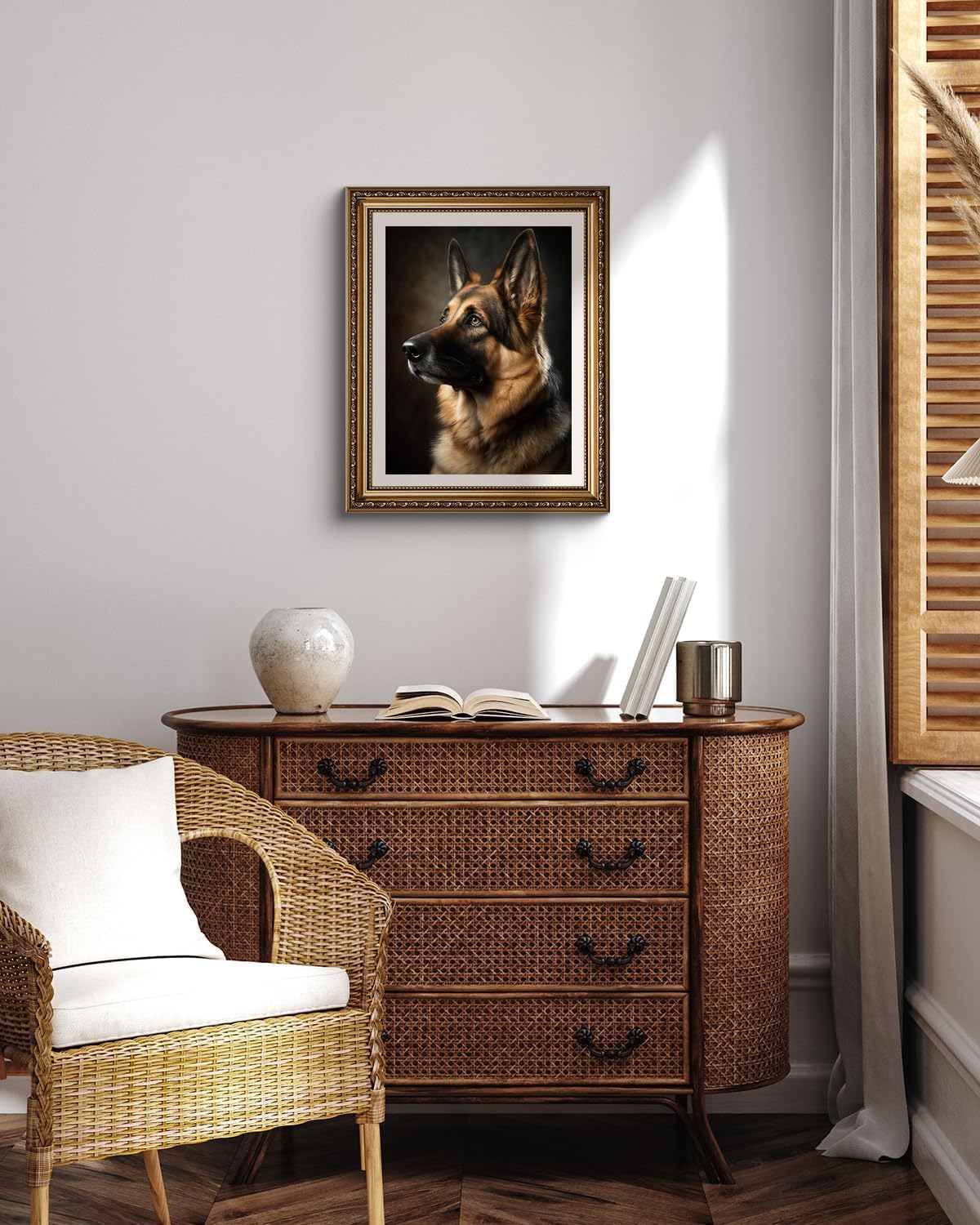 YEEIFFD German Shepherd Diamond Painting Kits for Adults, Animals 5D DIY Diamond Art Kits Full Drill Diamond for Gift Wall Decor Gem Arts 12x16inch