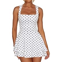 Kaximil Womens Square Neck Ruffle Hem Party Mini Dress