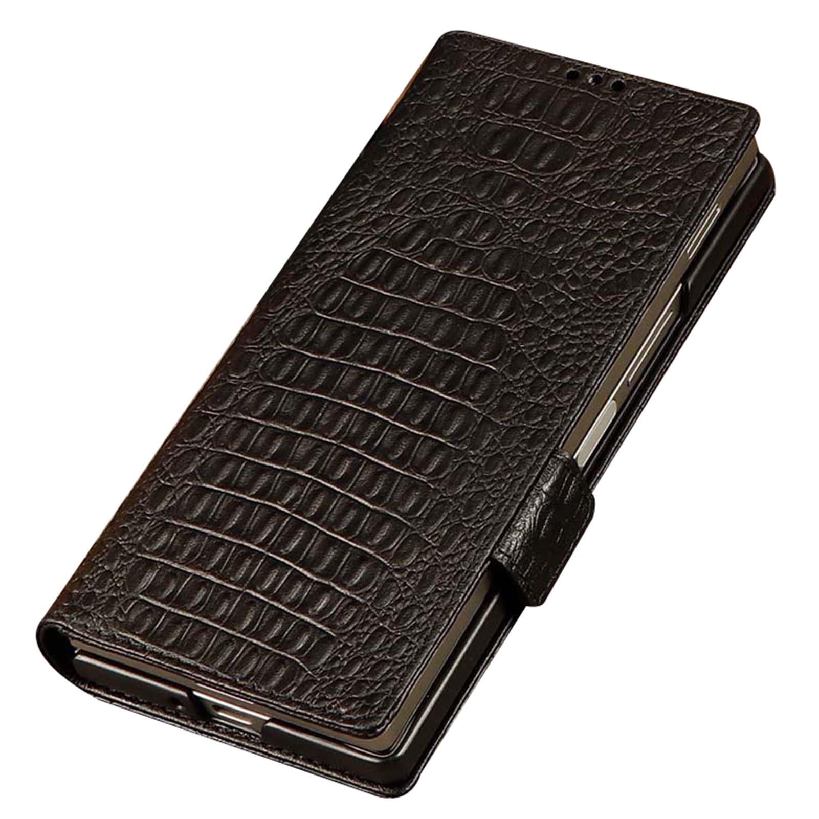 Etui portfelowe do Samsung Galaxy Z Fold 8 Ultra, prawdziwa skóra etui z