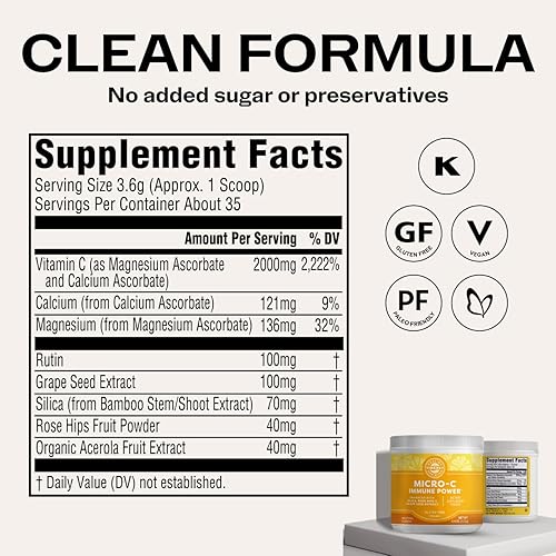 Miniatura 6 de Vimergy Kit de reposición de colágeno - Suplemento de apoyo de colágeno con MSM, lisina y Micro-C Immune Power (vitamina C) - Apoya el cabello, la