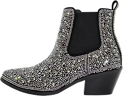 CIERWS Women's Embroidered Western Cowgirl Boots Cowboy Boots Knee High Medium Heel Chunky Heel Retro Classic Boot