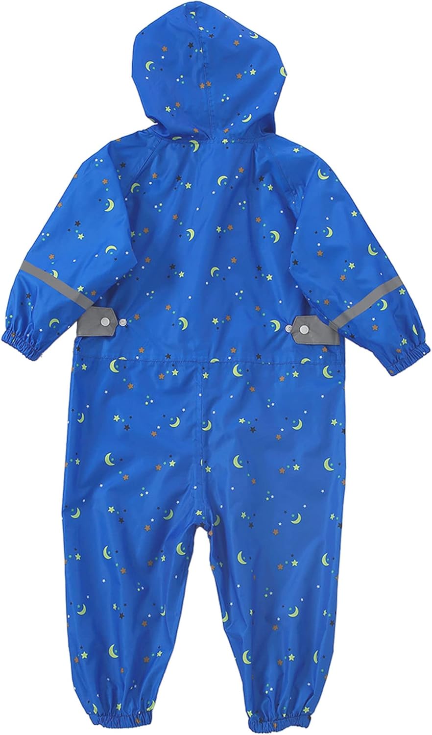 Fewlby Kids Toddler Rain Suit for boys girls One Piece Hoodie Zipper Waterproof Rain Jacket 1-10 years S-XXL Size - Image 6