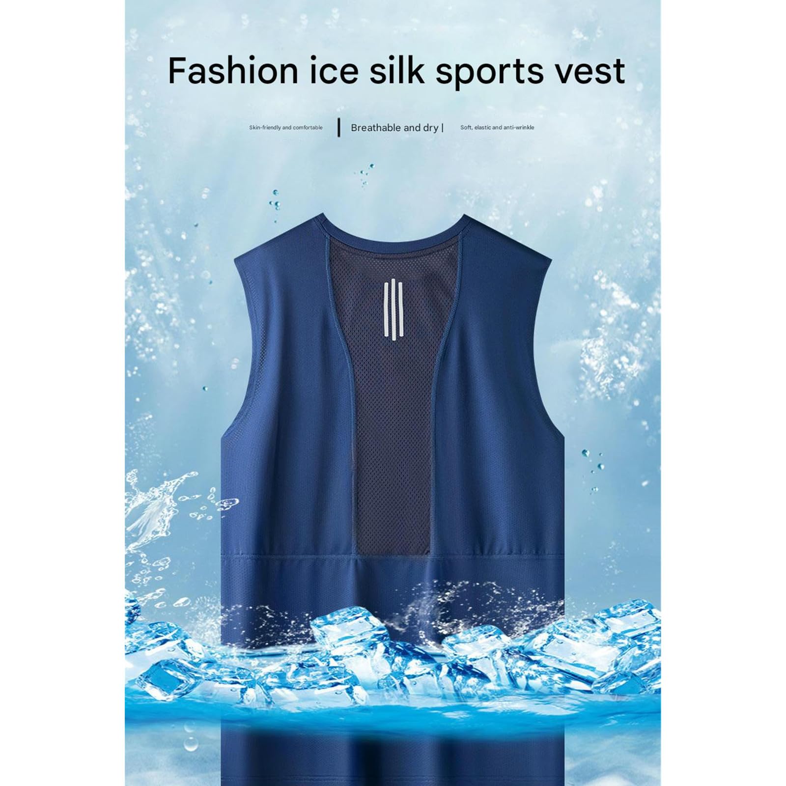Kamizelka Ice Oxygen sportowa kamizelka męska letnia odzież wierzchnia cienka bez rękawów męska do biegania oddychająca odzież kamizelka