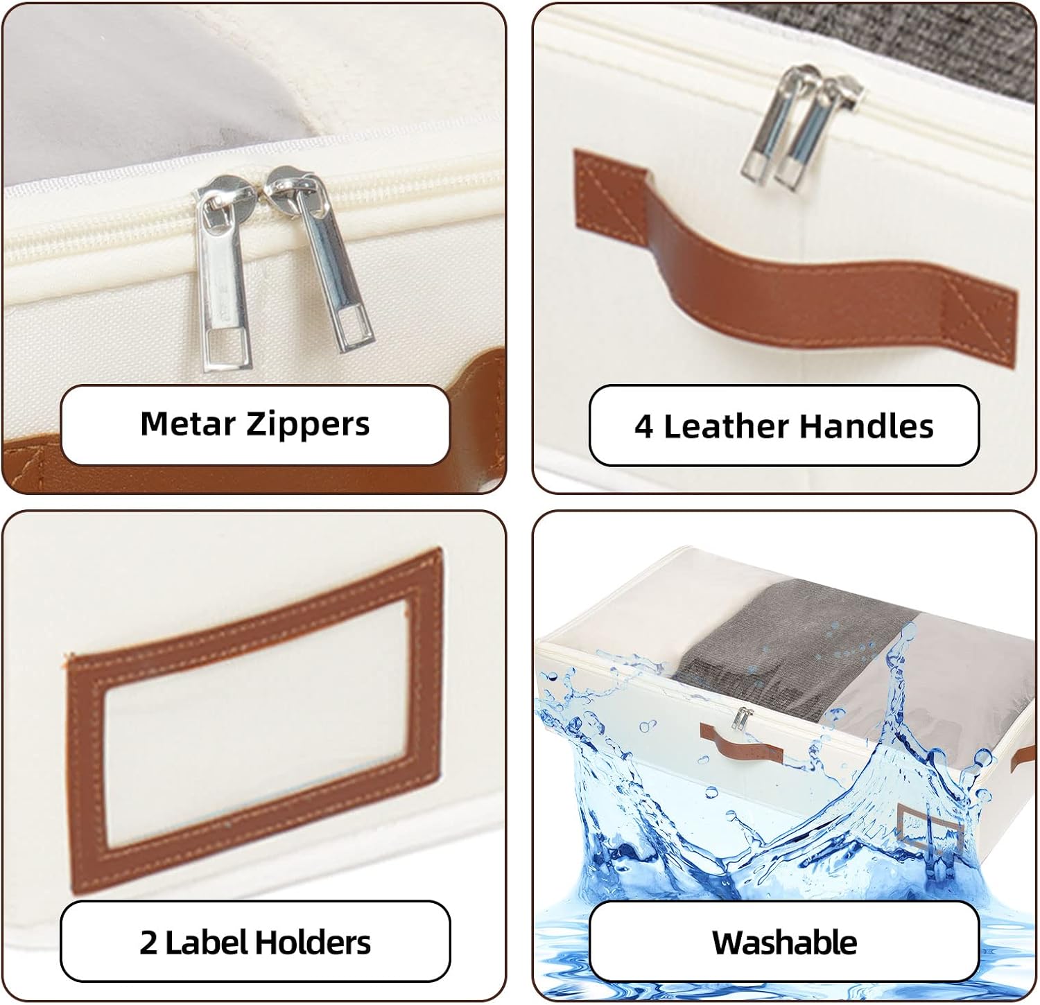 Yawinhe Under Bed Storage Containers, 2 Pack Under Bed Clothes Organizer(31.5x15.7x6in, Beige), Industrial Pipe Clothes Rack with Top Shel(1-Pack,41.33x9.84x10.23in)