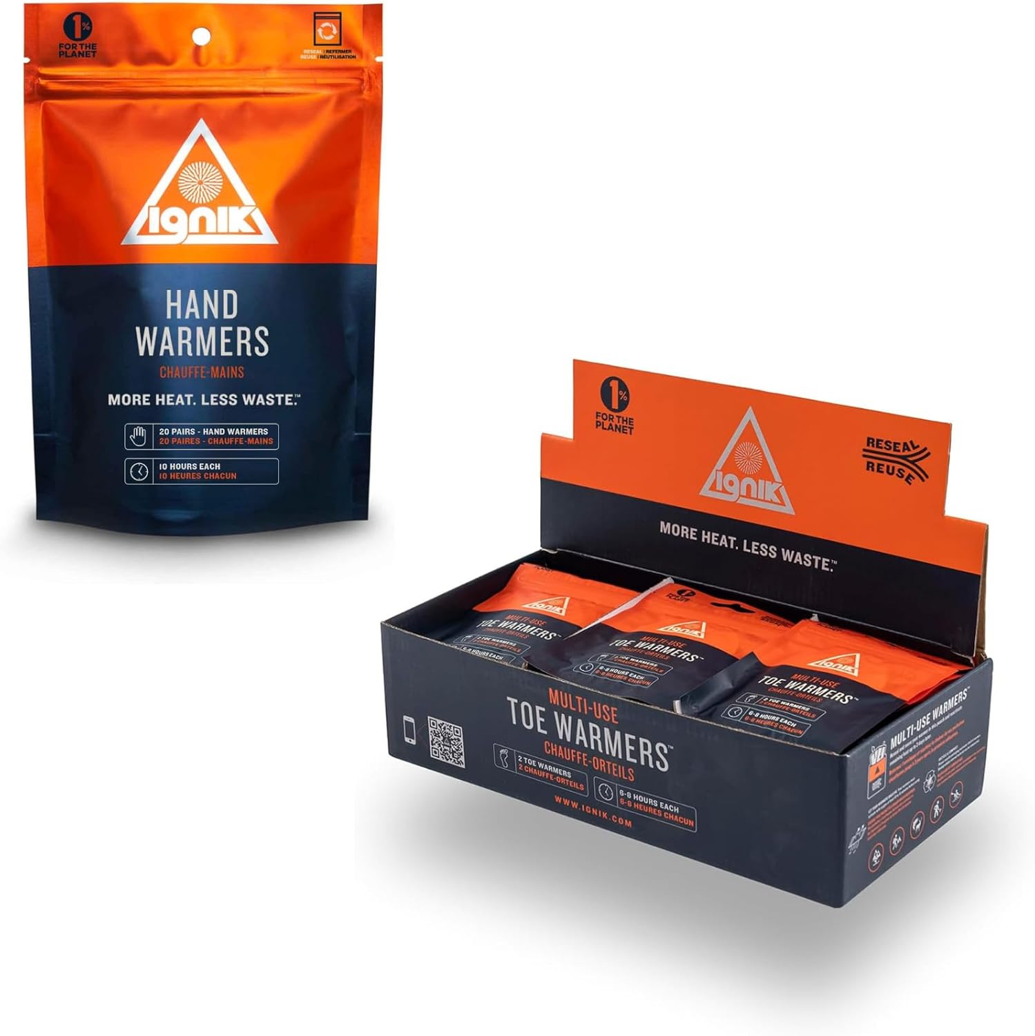 Ignik Hand Warmers 20 Pairs + Toe Warmers 30 Pairs