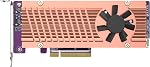 QNAP QM2-2P-384A Dual M.2 NVMe SSD Expansion Card - Supports Two 2280/22110 Gen3 x4 Drives, PCIe Gen3 x8 Host Interface, Low-Profile Bracket Included (2 x SSD)