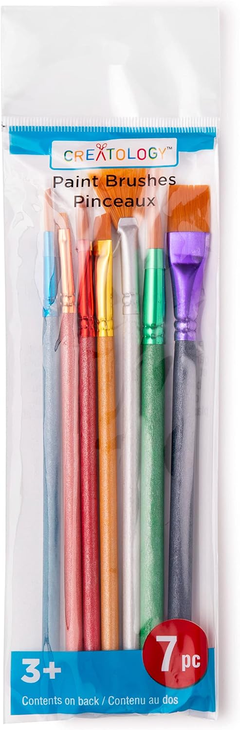 Creatology Metallic Paint Brushes, 12 Packs: 7 ct. (84 Total)