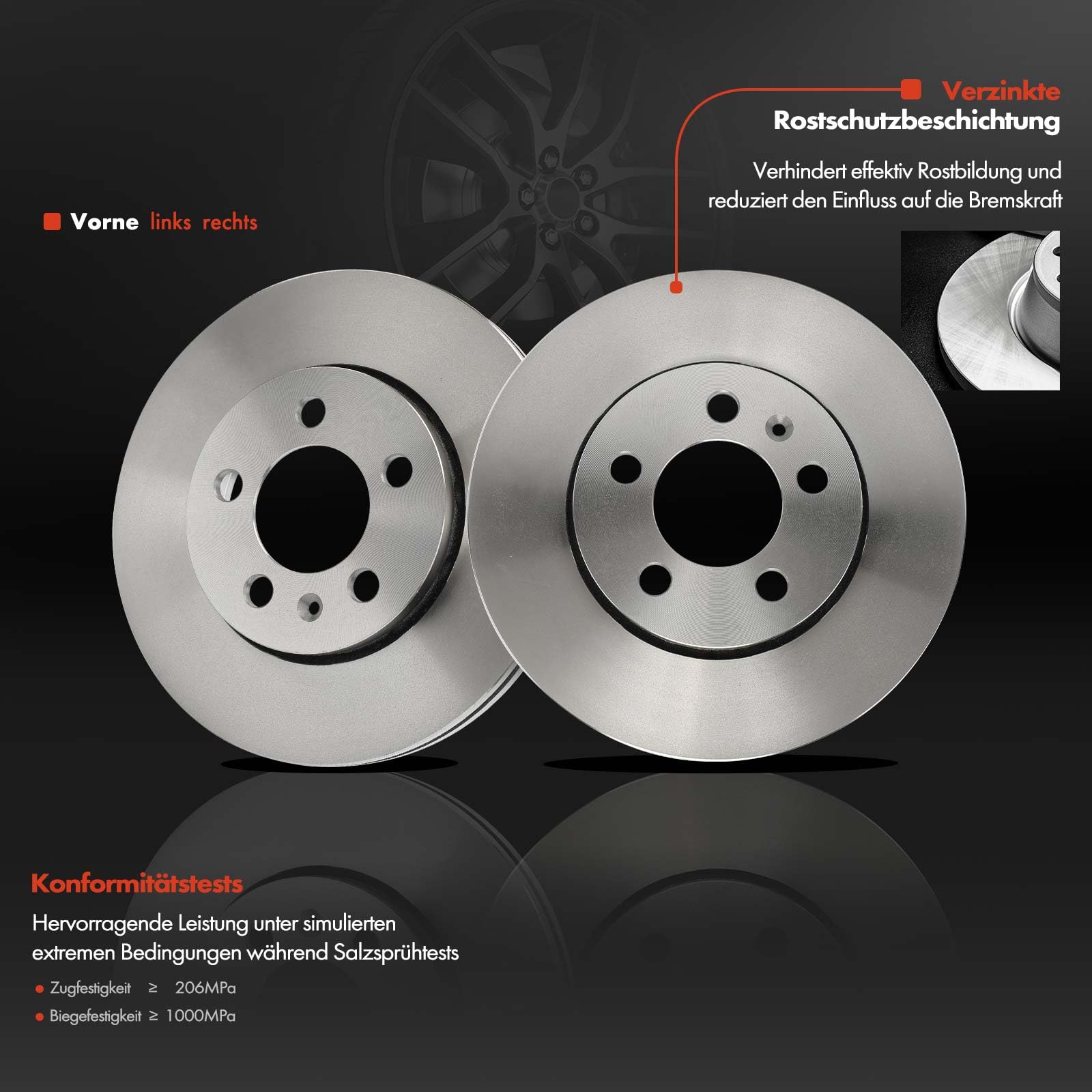 Kit Frenos Delanteros: 2 Discos + 4 Pastillas - Compatible Con Audi A4, A6, Skoda Superb - Frankberg