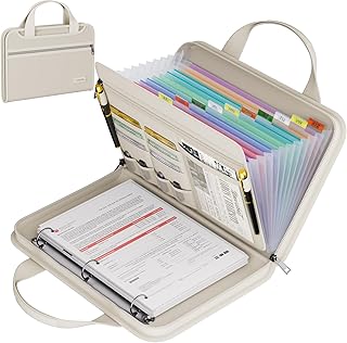 Tamfile Fireproof Accordion File Folder with Handle, Document Organizer
