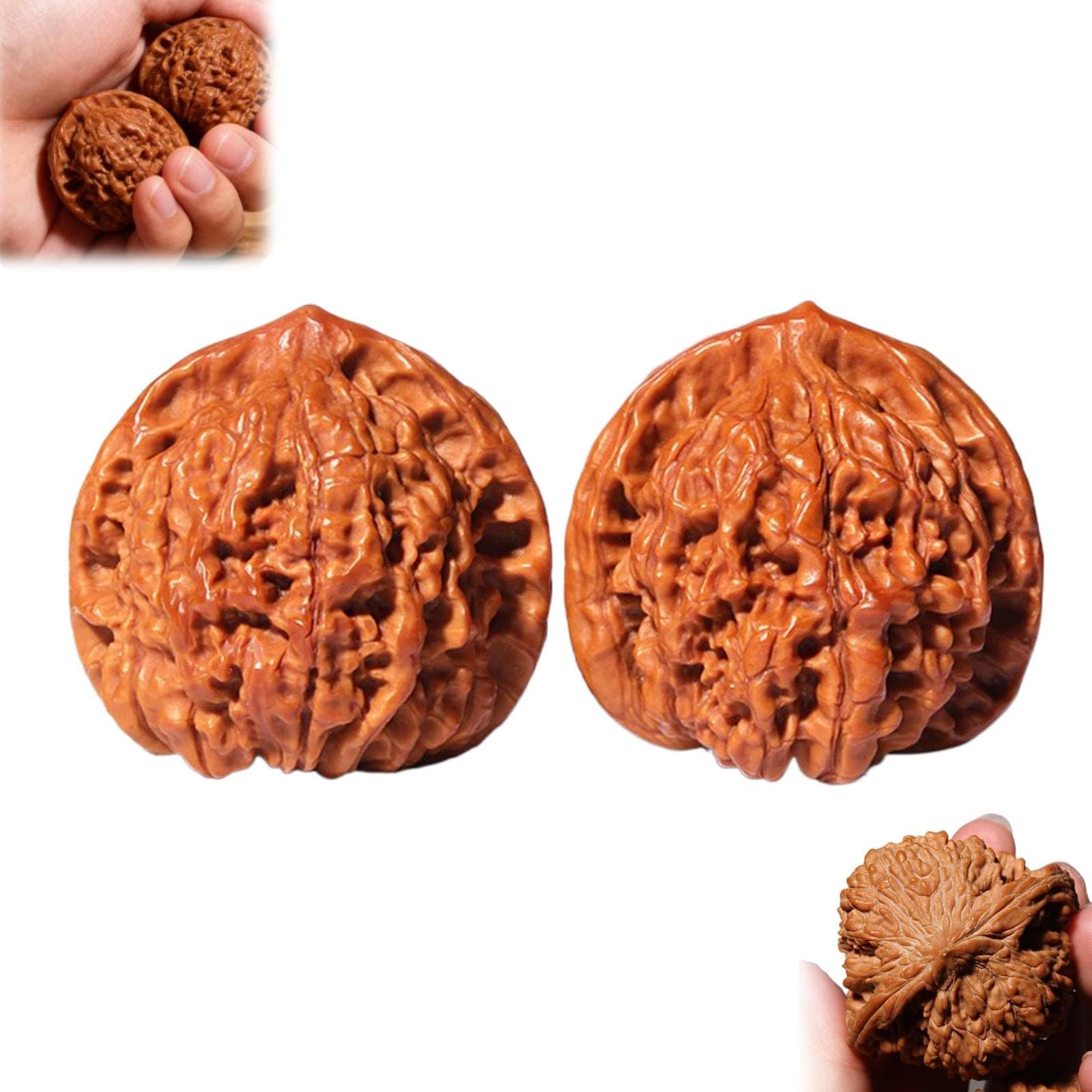2026 New Wenwan Walnuts,chinese Durable Walnuts Fidget,walnut And Massage Stress Relief Health Care Ball Toy for Stress Relief (2Pcs)