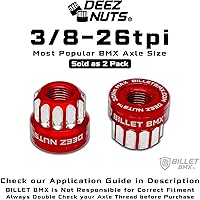 Vista 2 de BILLET BMX™ Deez Nuts™ Tuercas de eje de bicicleta de 12 puntos 3/8"-26 tpi (paquete de 2)