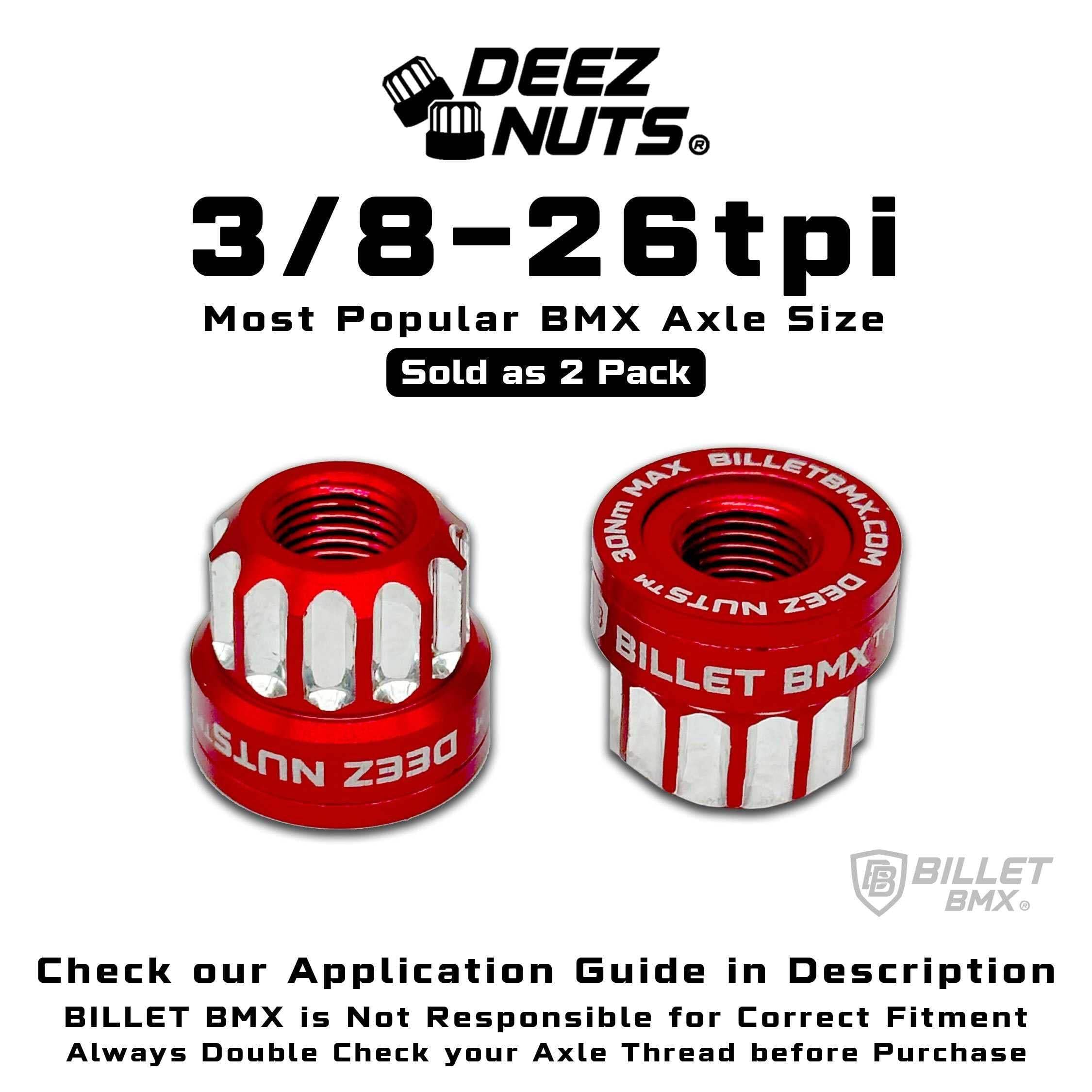 BILLET BMX™ Deez Nuts™ 12 Point Bike Axle Nuts 3/8