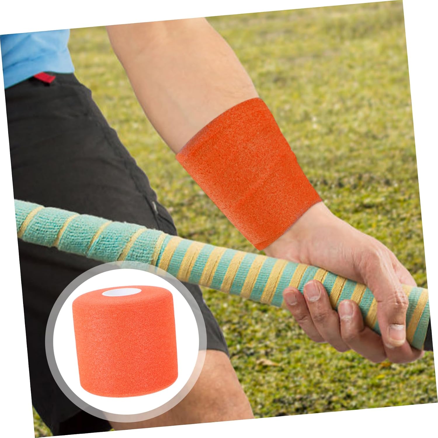 4rolls Elastic Bandage Tape for Sports Wrist Protective Wraps Racket Damping Tape Portable Athlete