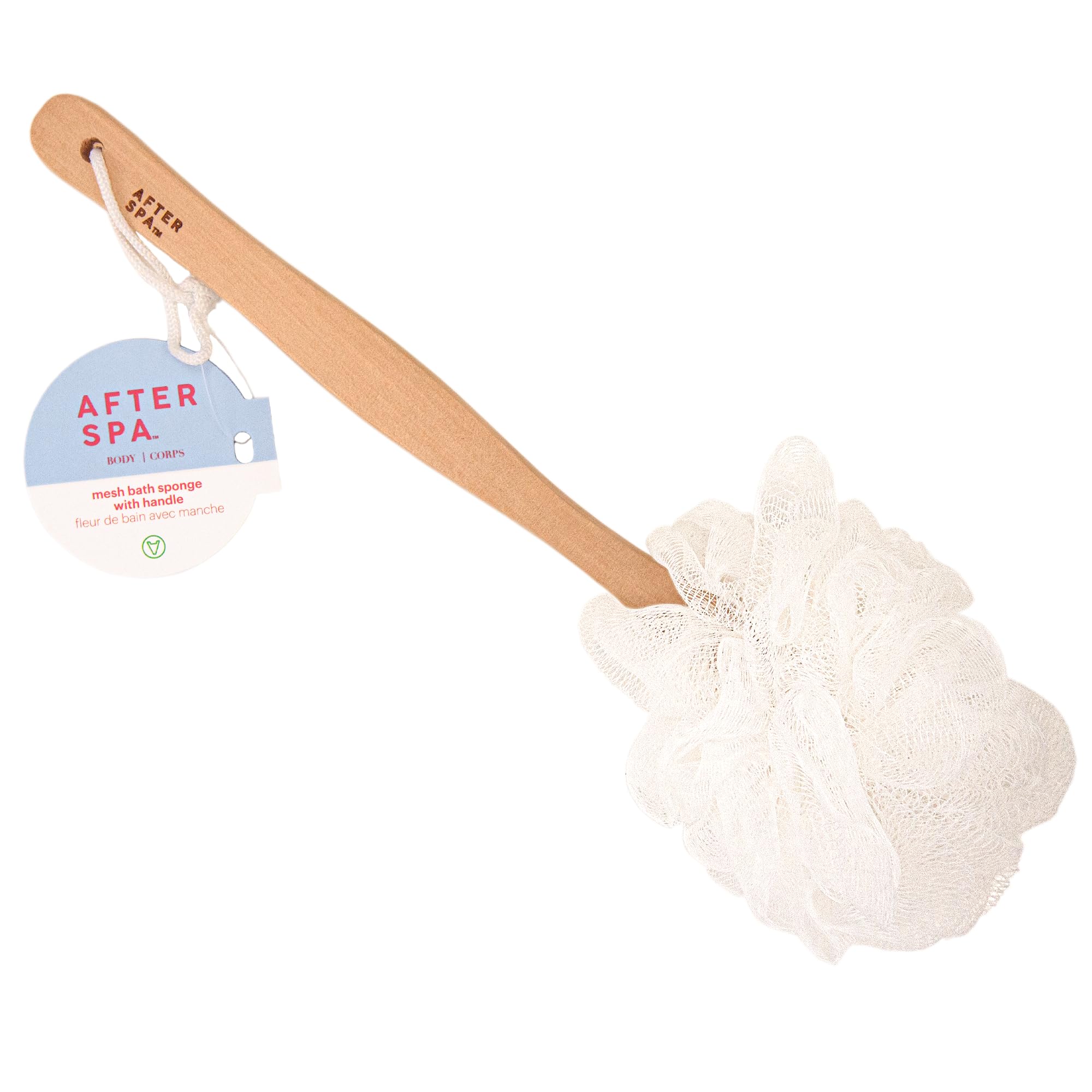 Mesh Bath Sponge with Handle, 1 Sponge, AfterSpa