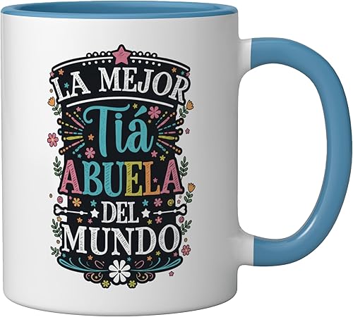 Miniatura 2 de La Mejor Tia Abuela Del Mundo Best Great Aunt Ceramic Mug, BlueWhite