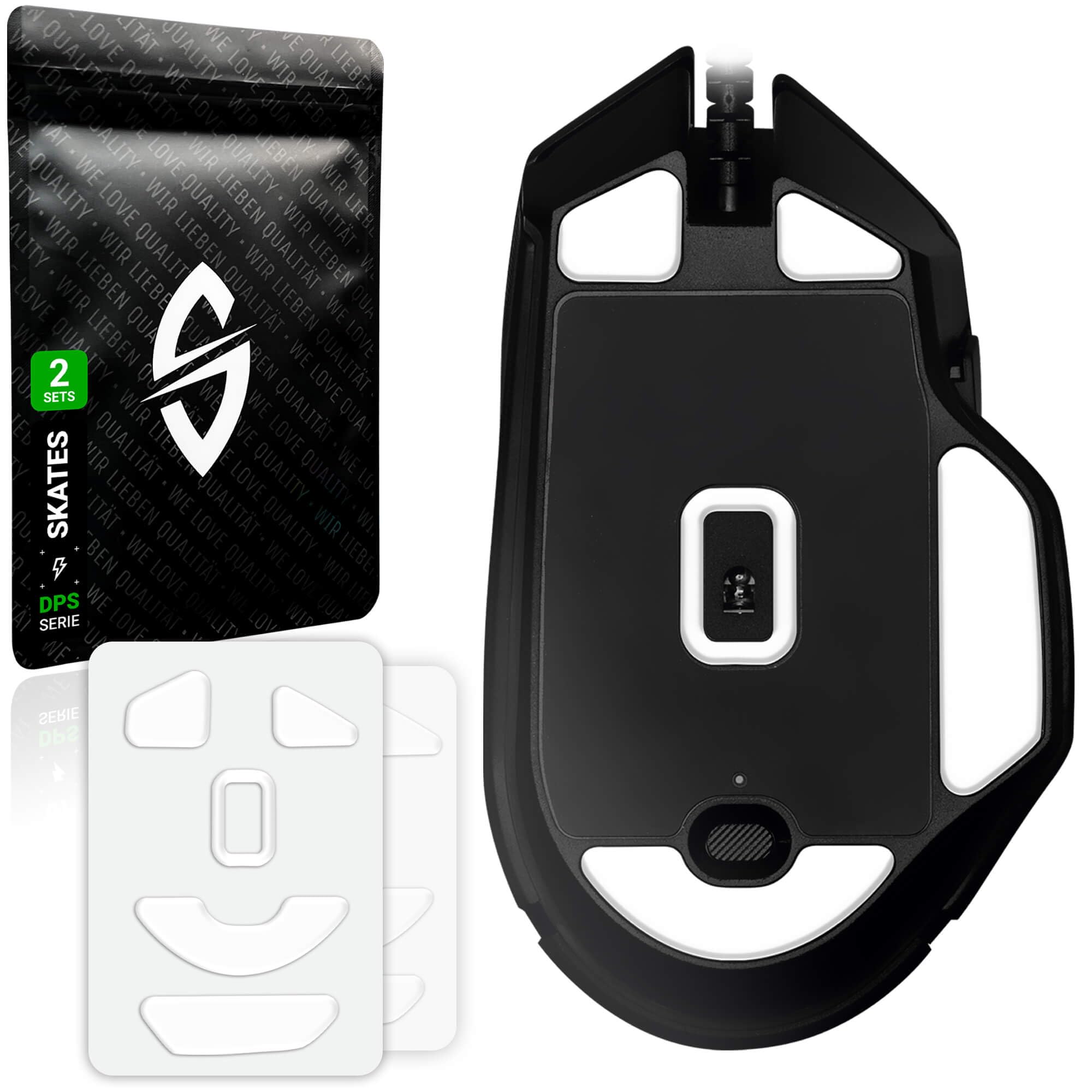 SensoryBoost DPS Glides (2 zestawy) – kompatybilne z Razer Basilisk V3 | SPEED – Ślizgacze do myszy: ultraszybki i płynny ślizg, zaokrąglone krawędzie – Zapasowe stopki z PTFE