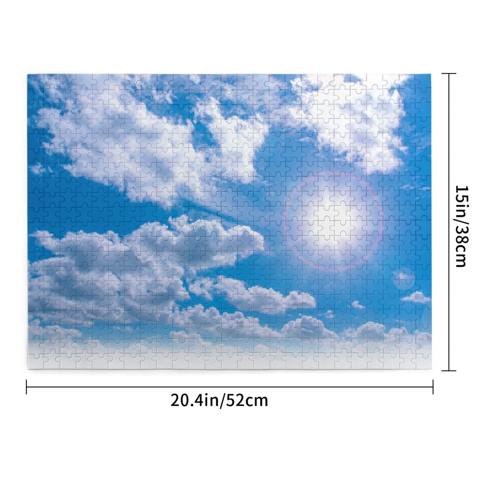 Amazon.co.jp: ジグソーパズル 木製パズル 空の雲と光る太陽 絵画 脳
