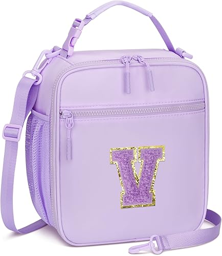 Miniatura 13 de Lonchera inicial aislada para niñas y niños, regalo para regreso a clases, bolsa de almuerzo reutilizable a prueba de fugas con correa ajustable