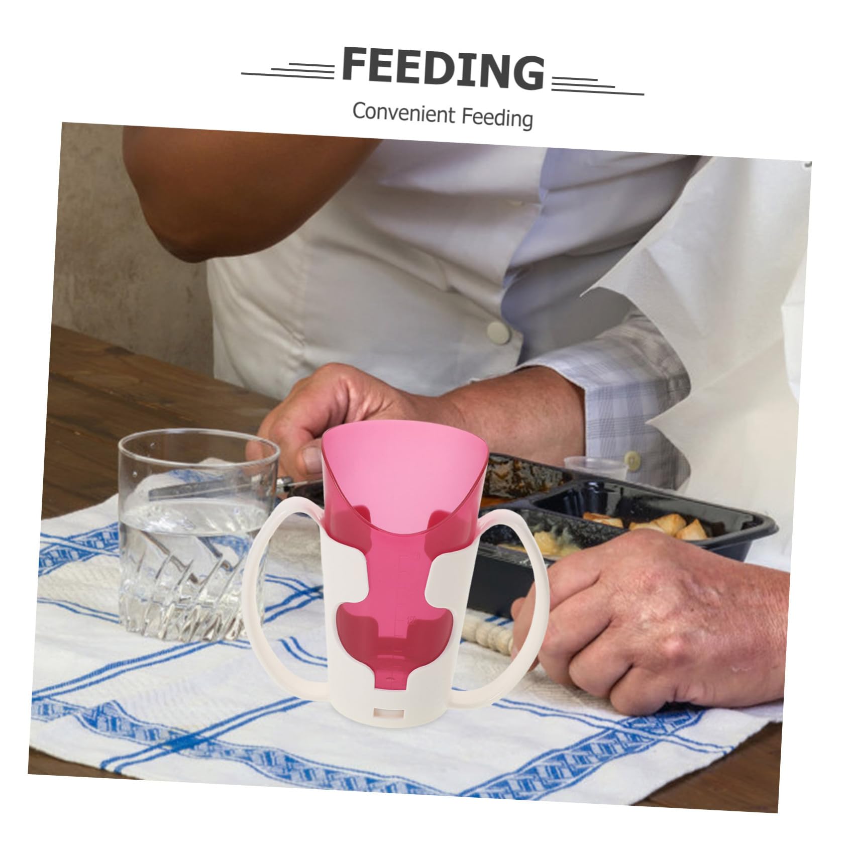 MAGICLULU 5 Piezas Taza de Cuidado de Ancianos Taza de alimentación para discapacitados Tazas de Entrenamiento para Adultos Taza de Bebida Vasos Taza para Beber Taza del Paciente