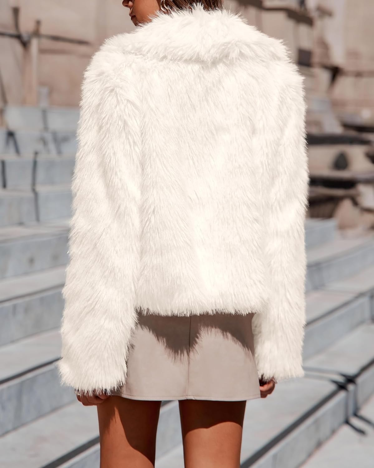 BTFBM Faux Fur Jacket Women Fluffy Winter Cropped Coats Zip Up Fuzzy Jackets Long Sleeve Furry Coat 2026 Fall Clothes - Image 3