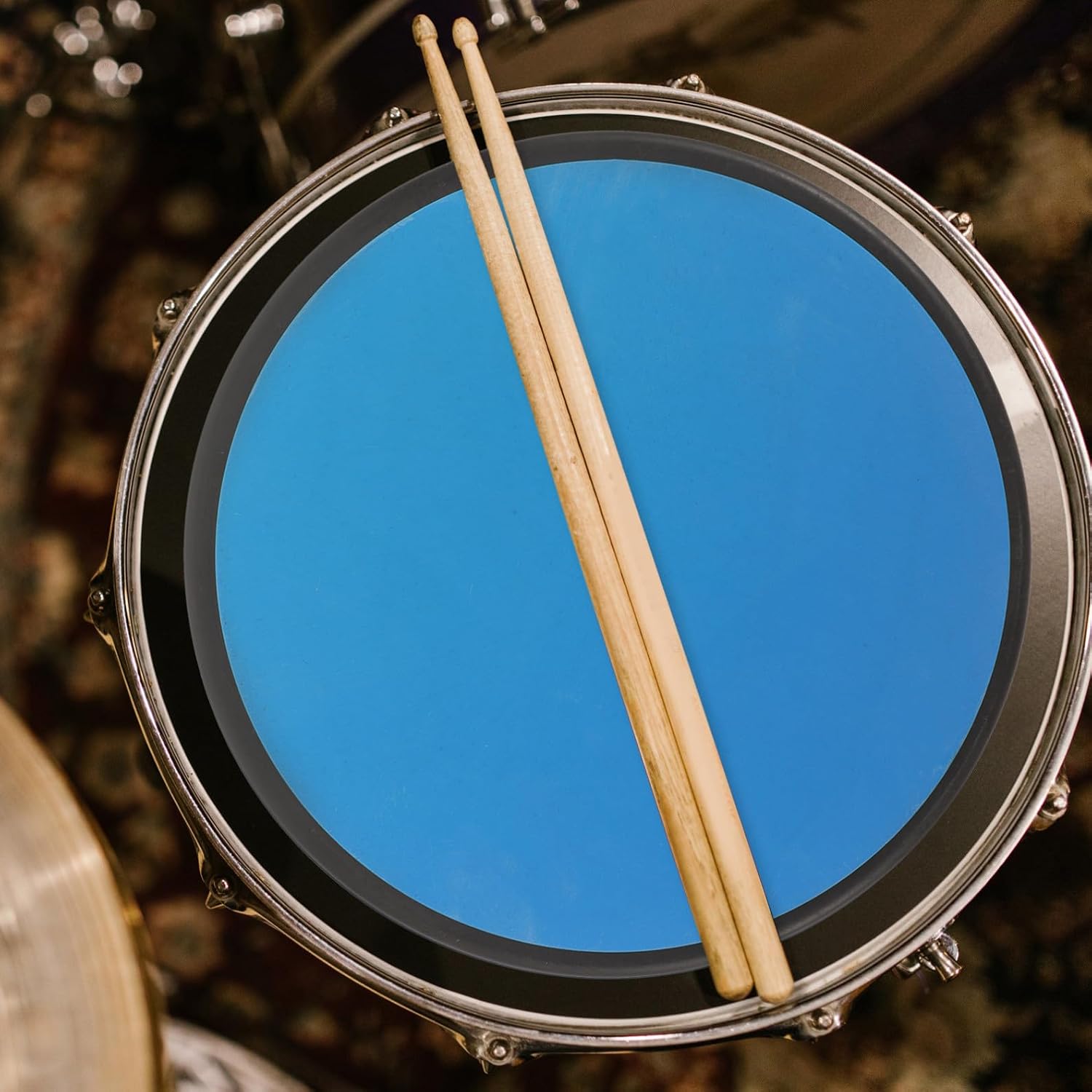 Toddmomy Soundproof Non-slip Drum Mat Practice Pad for Electric Drums Lightweight Design for Noise Reduction for Home Studio Use