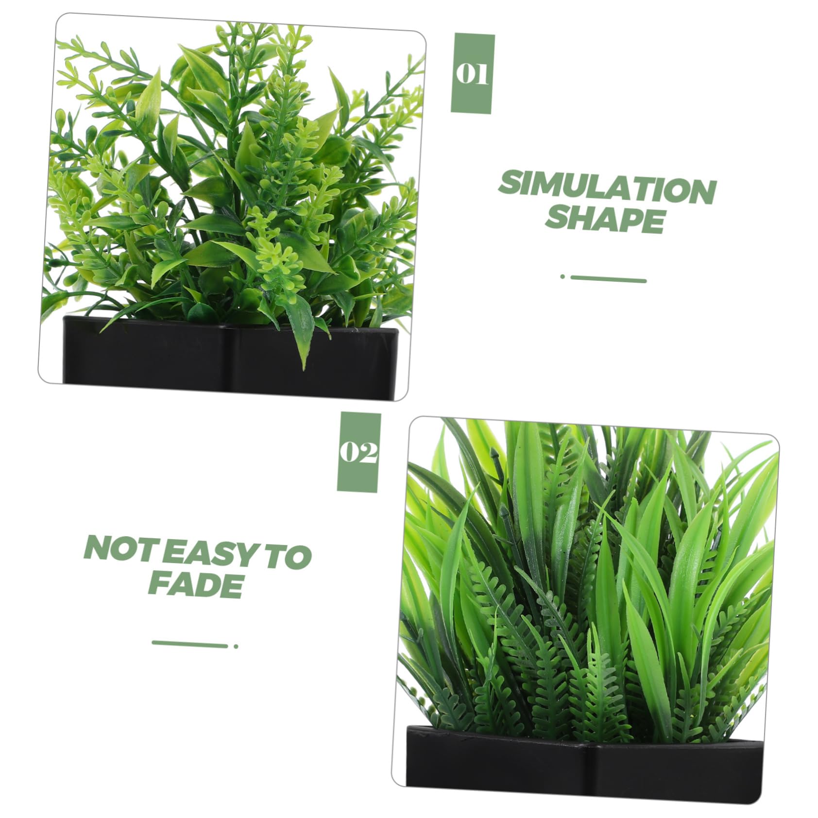 Amazon｜QUMIIRITY 4個人工観葉植物 黒鉢付き フェイクグリーン 小型