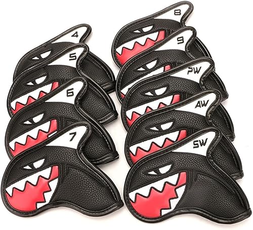 Miniatura 10 de Scott Edward Fundas para cabeza de calavera de golf Woods para conductor Fairway 1 3 5 H Clubs Set Headheads de piel sintética, unisex, negro y
