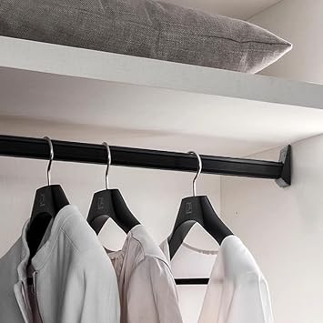Clothes Rail Wardrobe Rails and Fittings, Rail Clothes Hanger Bar 30-140cm100cm39 3/8"