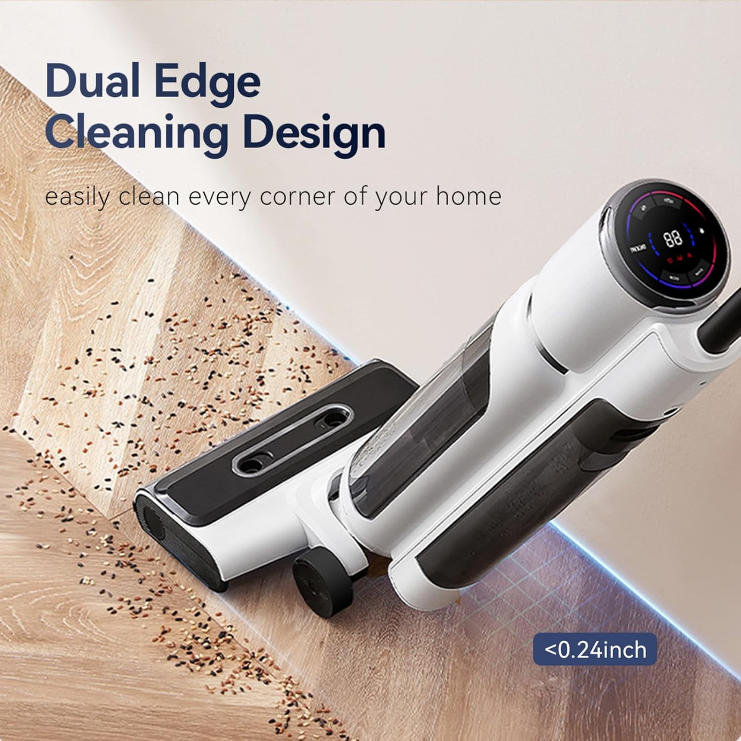INXNI Wet Dry Vacuum Cleaner Dual Edge Cleaning Design