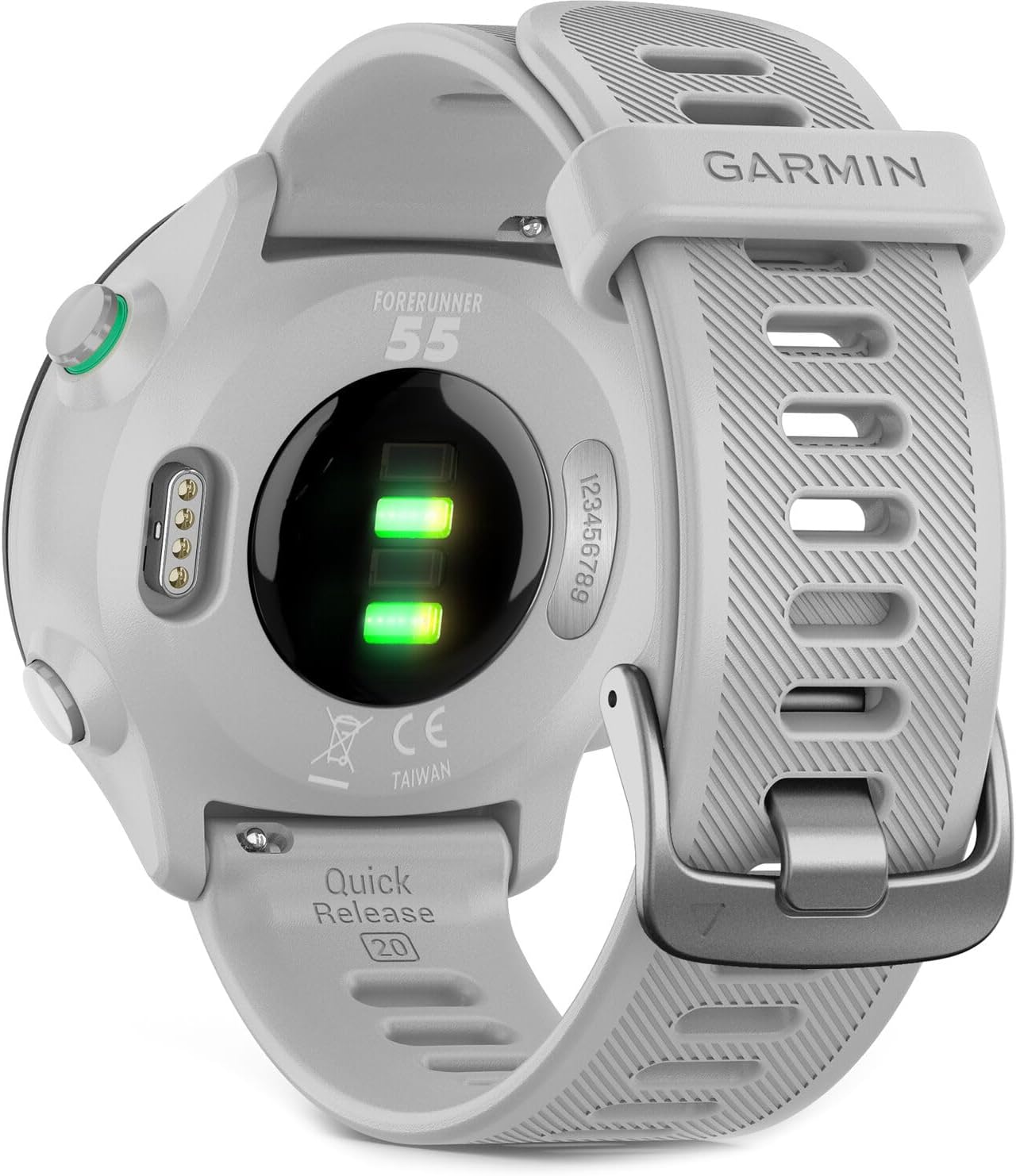 Garmin Forerunner 55 GPS Running Smartwatch (White) Power Bundle