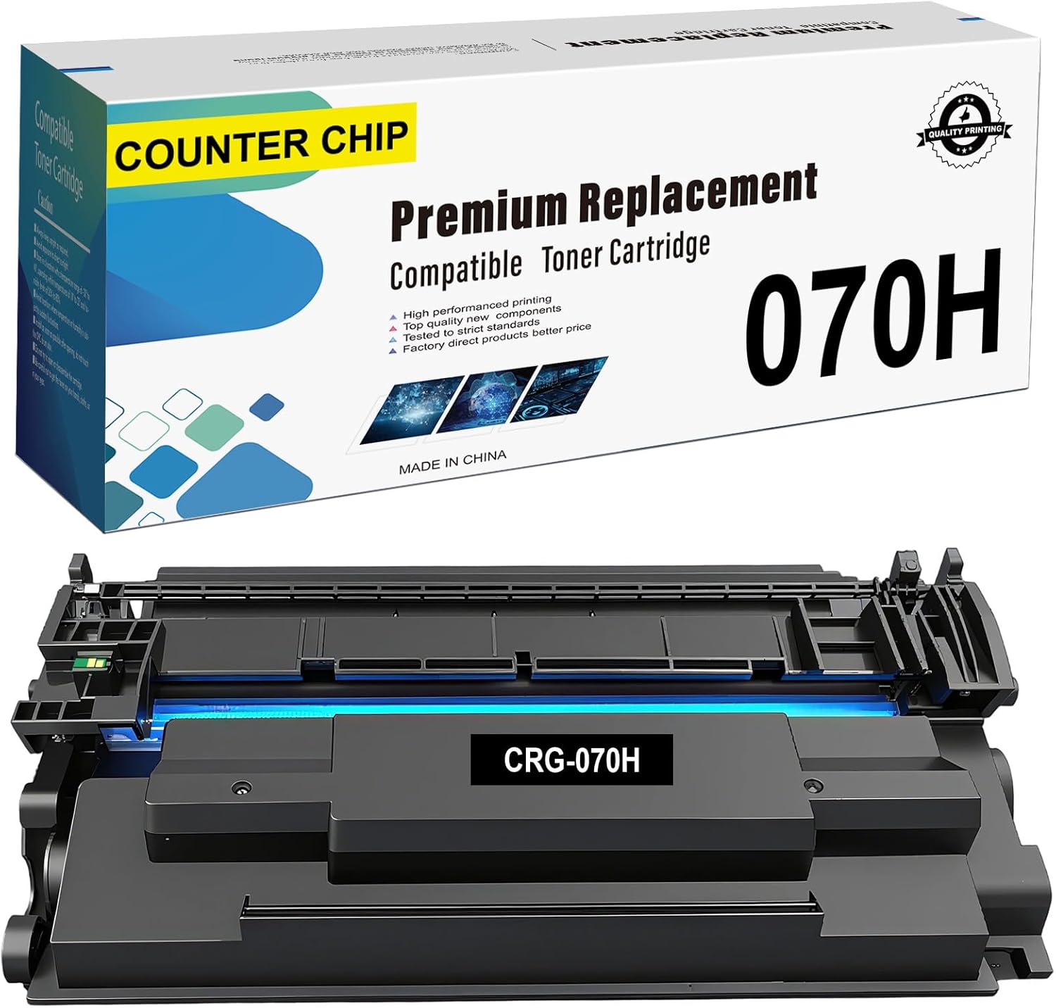 071H CRG071H Black Toner Cartridge Replacement for Canon 071 071H Toner for Canon Imageclass LBP122dw LBP122 LBP120 MF270 MF273dw MF272dw MF275dw Printer High Capacity (1-Pack)