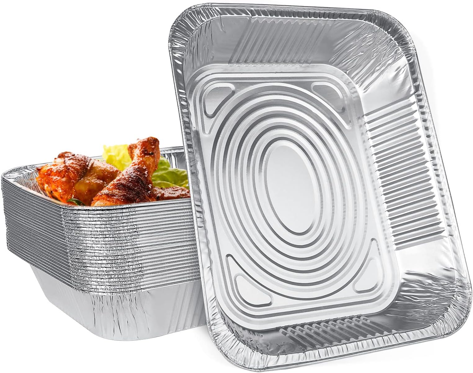 SENENQU 30 PCS Grands Barquette Aluminium Jetables Barbecue 3500ML — free download