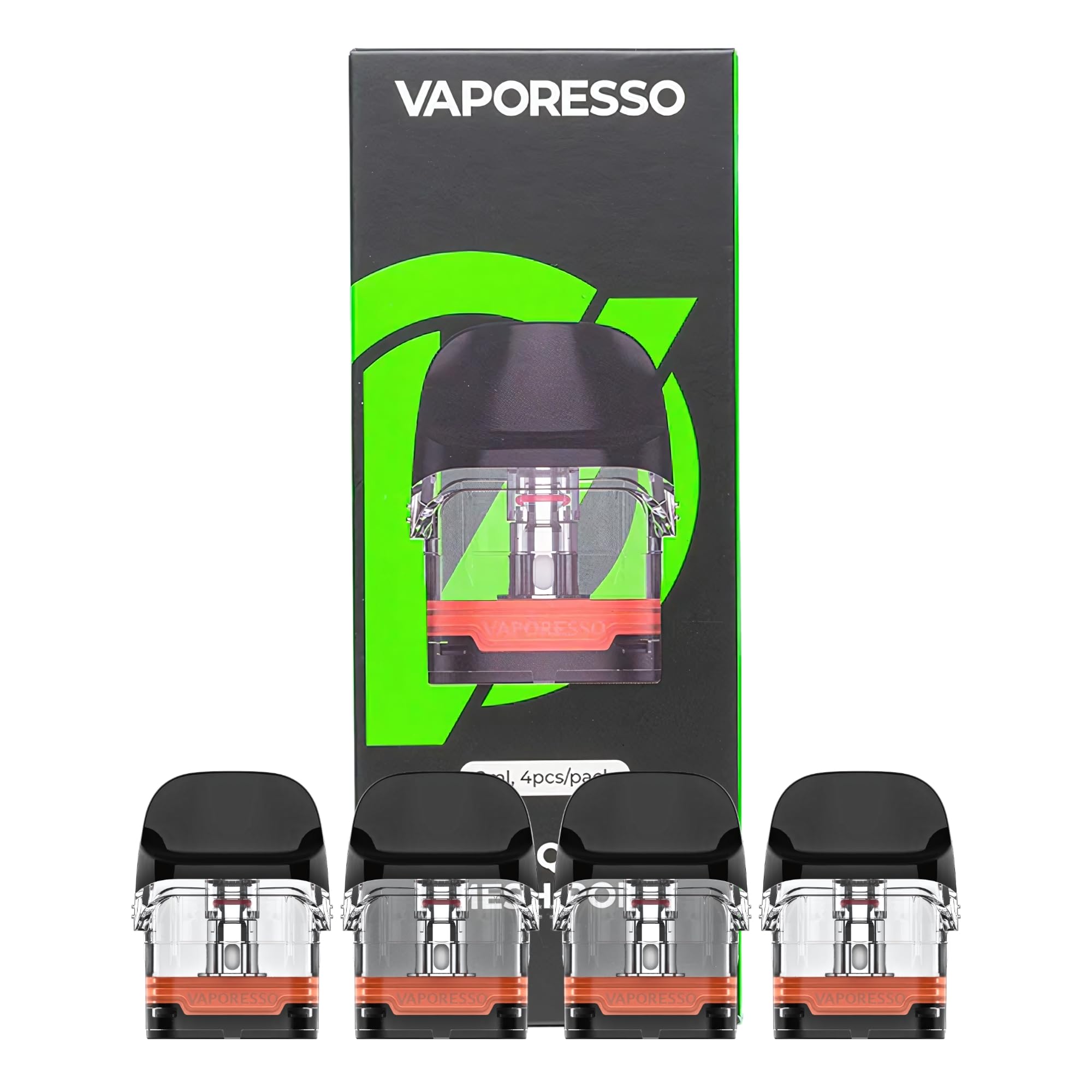 Luxe-Q Replacement Pod [0.6ohm Mesh] for Vaporesso Luxe-Q Vape Kit - No Nicotine (4 Pods)