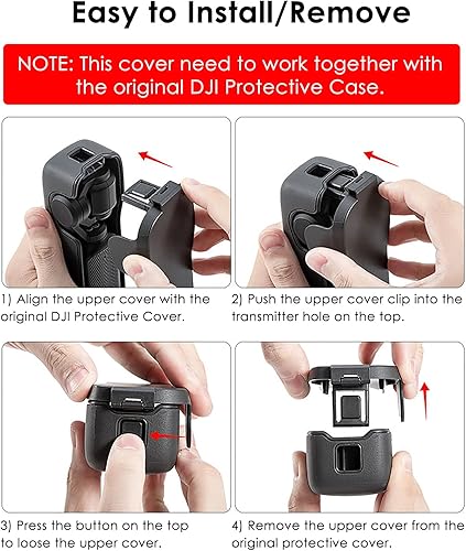 Miniatura 7 de CAPART Funda protectora mejorada para DJI Osmo Pocket 3, protector de pantalla de lente cardán, puede contener 3 filtros de terciopelo recubierto de