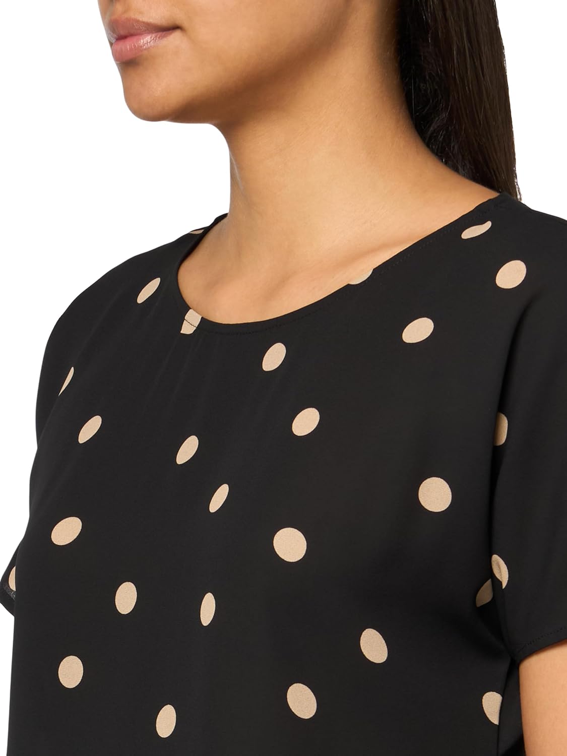 Anne Klein Women's Short Sleeve Polka Dot Top