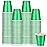 Roshtia 100 Pack 2 oz Christmas Plastic Shot Cups, Mini Disposable Shot Glasses 2 oz Party Cups for Wedding Christmas Winter Party, Beer Taste Serving, Snacks(Green)