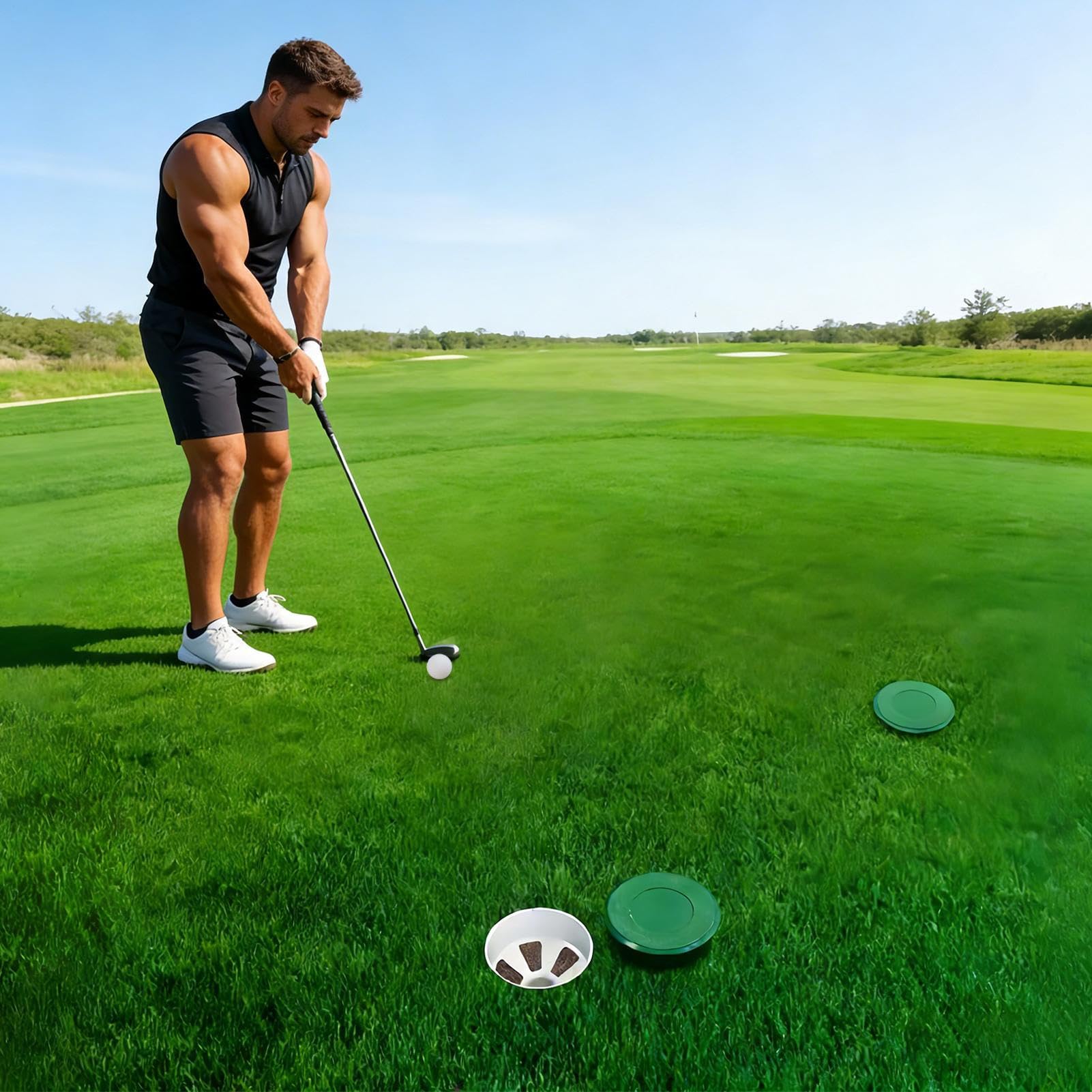 Vaso de golf para putting green - Ayuda de entrenamiento para campo de golf