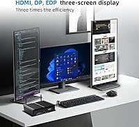 Vista 2 de WEIDIAN PC Linux sin ventilador, Mini PC 32 GB DDR4 RAM 512 GB SSD, Core i7-8550U 4K@60Hz Triple Display HDMI, DP, EDP, Dual Gigabit Ethernet