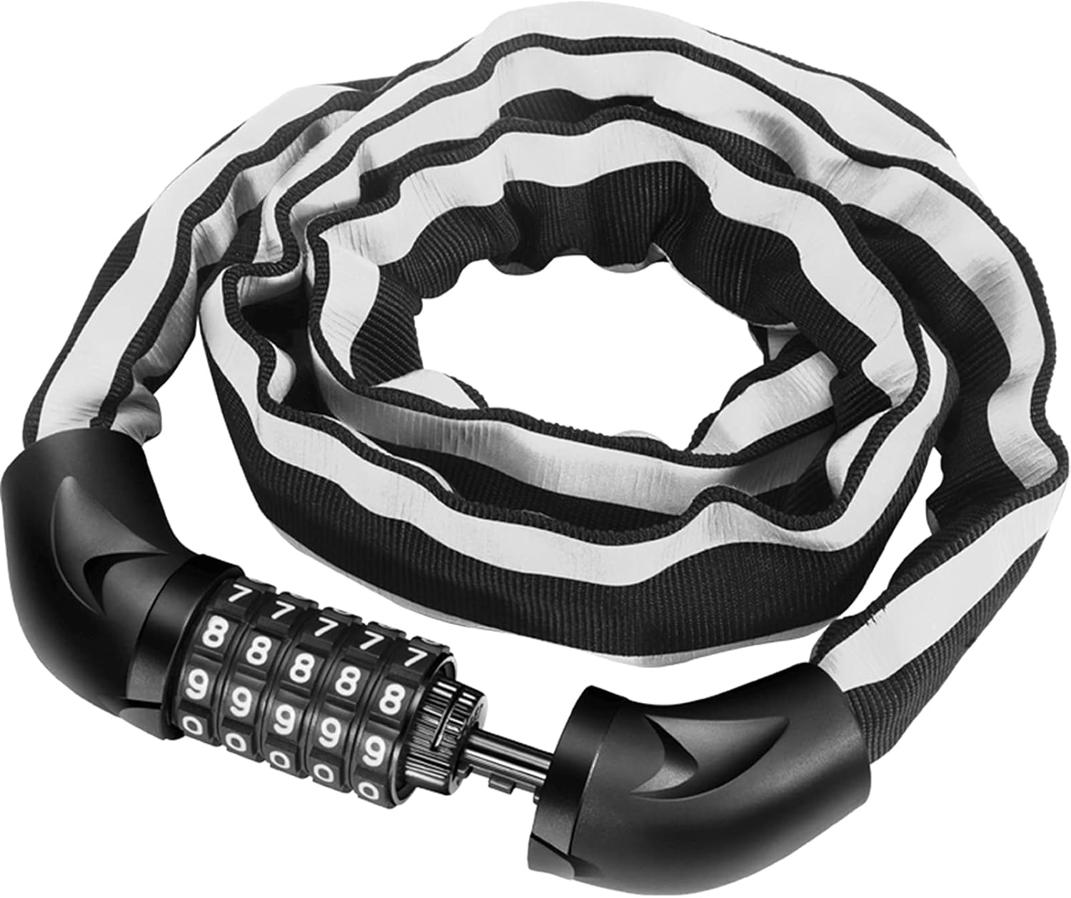 Bike Lock ，Steel Cable Alloy Lock ，Portable Bike Lock Motorcycle Helmet Lock 5 Digit Password Bike Combination Lock Bicycle Anti-Theft Bold Alloy Lock,